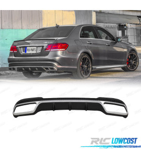 DIFFUSEUR MERCEDES CLASSE E W212 13-16 LOOK AMG E63 NOIR CHROMÉE