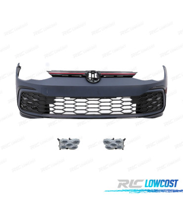 PARE-CHOCS AVANT VOLKSWAGEN VW GOLF 8 LOOK GTI + FEUX ANTIBROUILLARD
