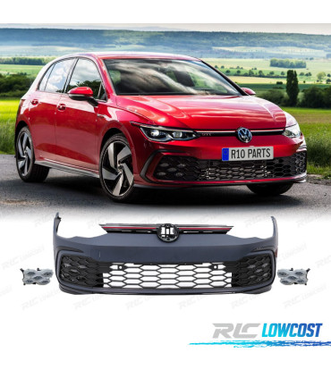 PARE-CHOCS AVANT VOLKSWAGEN VW GOLF 8 19-24 LOOK GTI PDC + FEUX ANTIBROUILLARDS