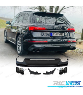 DIFFUSEUR AUDI Q7 20-23 LOOK SQ7 + EMBOUTS D'ÉCHAPPEMENT NOIR
