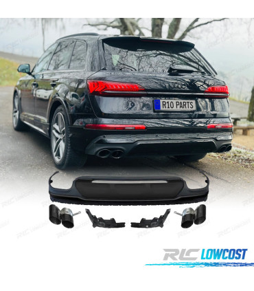 DIFFUSEUR AUDI Q7 20-23 LOOK SQ7 + EMBOUTS D'ÉCHAPPEMENT NOIR