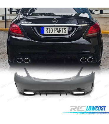 PARE-CHOCS ARRIERE MERCEDES CLASSE C W205 18-21 LOOK AMG C63 PDC