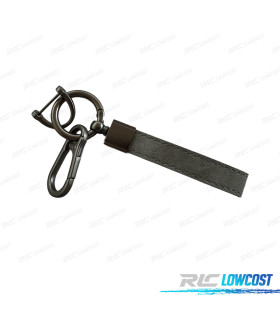 PORTE-CLÉS MÉTALLIQUE EN TISSU