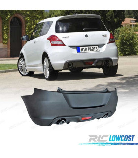 PARE CHOCS ARRIÈRE SUZUKI SWIFT 10-17 LOOK SPORT + EMBOUTS