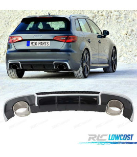 DIFFUSEUR AUDI A3 8V 12-16 LOOK RS + EMBOUTS D´ÉCHAPPEMENT