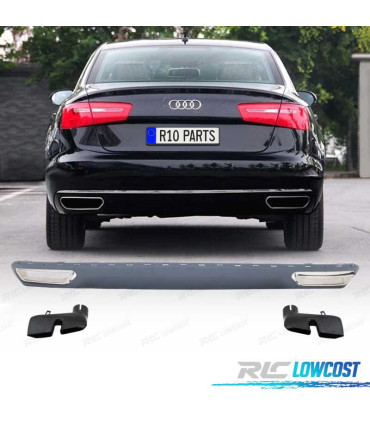 DIFFUSEUR AUDI A6 4G 12-14 LOOK S6 + EMBOUTS D'ÉCHAPPEMENT