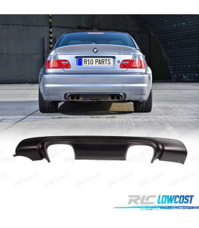 DIFFUSEUR ARRIÈRE BMW E46 98-05 LOOK M3 CSL DOUBLE SORTIE