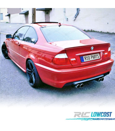 DIFFUSEUR ARRIÈRE BMW E46 98-05 LOOK M3 CSL DOUBLE SORTIE
