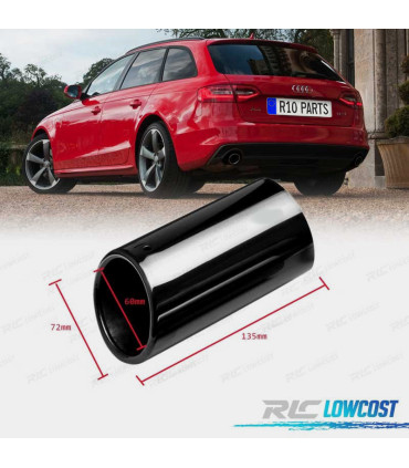 EMBOUT D'ÉCHAPPEMENT NOIR BRILLANT