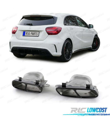 EMBOUTS D'ÉCHAPPEMENT MERCEDES LOOK AMG A45 LOOK AMG NOIR