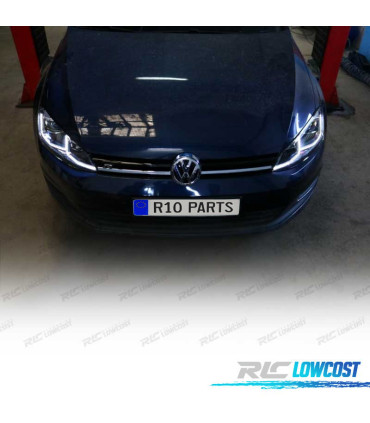 PHARES VOLKSWAGEN VW GOLF 7 12-17 DRL DYNAMIQUES NOIR LOOK 7.5 R LINE