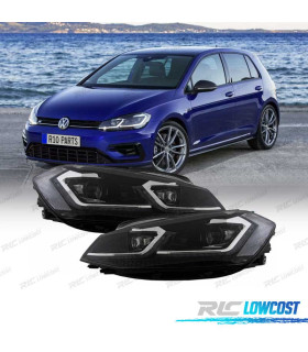 PHARES LED DYNAMIQUES VOLKSWAGEN VW GOLF 7.5 17-19 LOOK R LINE