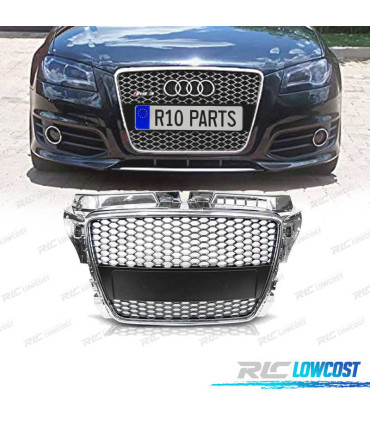 CALANDRE AUDI A3 8P 8PA 08-12 LOOK RS CHROMÉ NOIR