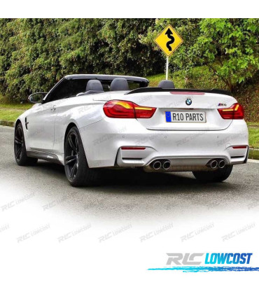 AILERON BECQUET BMW SÉRIE 4 F33 F83 CABRIO 13-18 LOOK M4 NOIR BRILLANT