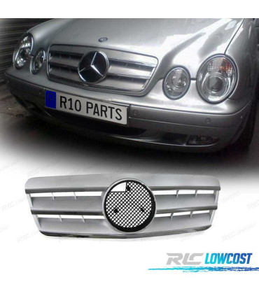 CALANDRE MERCEDES CLK W208 COUPÉ + CABRIO 96-02 CHROMÉ