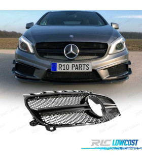 CALANDRE MERCEDES CLASSE A W176 12-15 LOOK AMG A45 NOIR BRILLANT