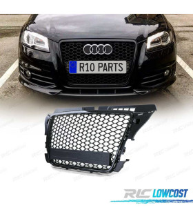 CALANDRE AUDI A3 8P 08-12 LOOK RS3 NOIR BRILLANT