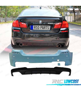 PARE CHOCS ARRIÈRE BMW F10 LOOK M PERFORMANCE PDC DOUBLE SORTIE