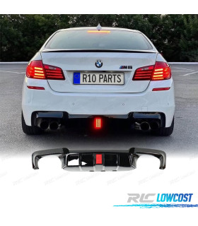 DIFFUSEUR BMW F10 LOOK M5 NOIR BRILLANT + FEU DE STOP