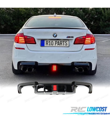 DIFFUSEUR BMW F10 LOOK M5 NOIR BRILLANT + FEU DE STOP