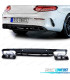 DIFFUSEUR MERCEDES CLASSE C C205 COUPE 15-18 LOOK AMG C63 NOIR BRILLANT + EMBOUTS D'ÉCHAPPEMENT NOIRS