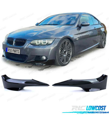 SPLITTERS PARE-CHOCS BMW E92 E93 06-10 PACK M NOIR BRILLANT
