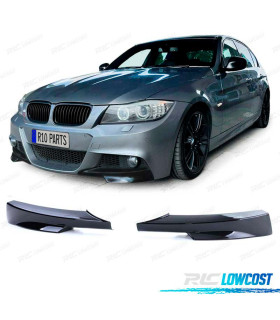 SPLITTERS PARE CHOCS BMW E90 E91 08-12 LOOK M NOIR BRILLANT