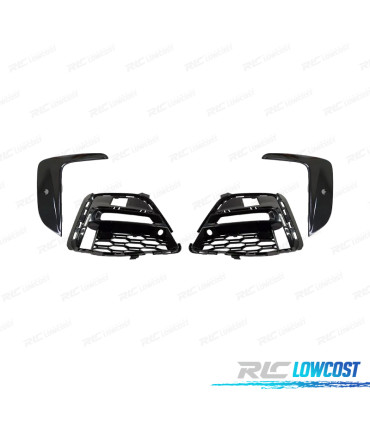 GRILLES BROUILLARD BMW G20 19-22 LOOK M NOIR BRILLANT