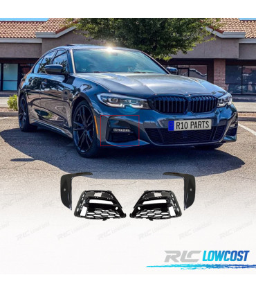 GRILLES BROUILLARD BMW G20 19-22 LOOK M NOIR BRILLANT