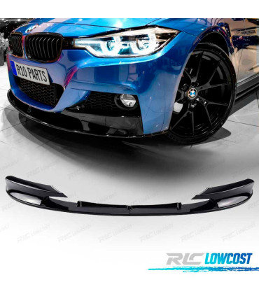 SPOILER LAME FRONTAL BMW F30 F31 11-18 LOOK M PERFORMANCE NOIR BRILLANT ABS