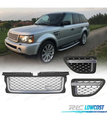 CALANDRE + GRILLES LATÉRALES RANGE ROVER SPORT 05-09 SILVER EDITION