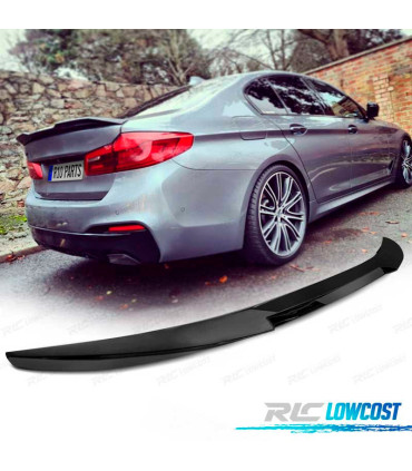 AILERON BECQUET LAME COFFRE BMW G30 LOOK M5 NOIR BRILLANT