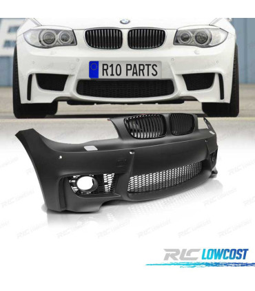 PARE-CHOCS AVANT BMW E81 E82 E87 E88 04-13 LOOK 1M PDC + GRILLES