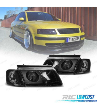 PHARES VOLKSWAGEN VW PASSAT 3B 96-00 FEUX DIURNES FOND NOIR