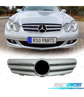 CALANDRE MERCEDES CLK W209 02- ARGENT CHROMÉ LOOK SPORT