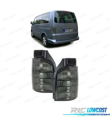 FEUX ARRIÈRE VOLKSWAGEN VW TRANSPORTER T5 1P 03-09 FOND CHROMÉ FUMÉ