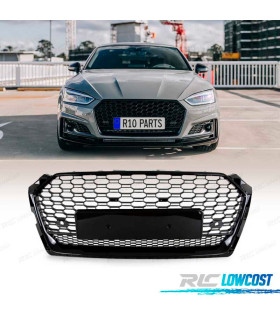 CALANDRE AUDI A5 16-19 LOOK RS5 QUATTRO NOIR BRILLANT