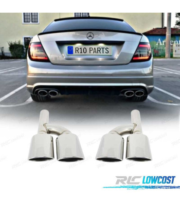 EMBOUTS D´ÉCHAPPEMENT SPÉCIFIQUE MERCEDES CLASSE C W204 07-15 LOOK AMG 50X100