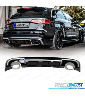 DIFFUSEUR AUDI A3 SPORTBACK 16- LOOK RS3 + EMBOUTS D´ÉCHAPPEMENT