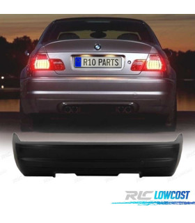 PARE-CHOCS ARRIÈRE BMW E46 COUPE CABRIO 98-04 LOOK M3 2 DOUBLE SORTIES