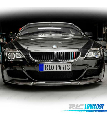 SPOILER LAME DE PARE-CHOCS BMW E63 03-10 LOOK M6 CARBONE