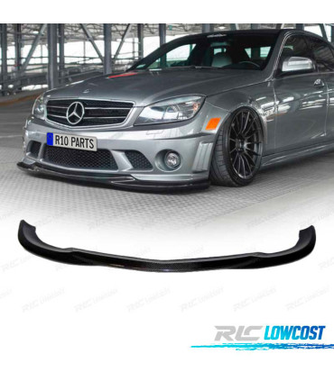 SPOILER LAME PARE-CHOCS AVANT MERCEDES CLASSE C W204 11-14 LOOK AMG CARBONE