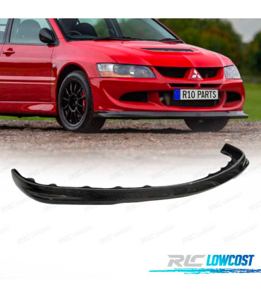SPOILER LAME DE PARE-CHOCS AVANT MITSUBISHI EVO VIII 04-06 CARBONE