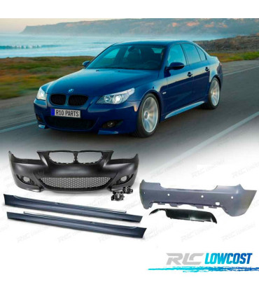 KIT CARROSSERIE BMW E60 03-07 LOOK M5 SRA DOUBLE SORTIE + ANTI-BROUILLARD
