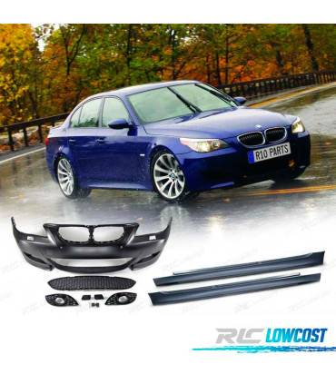 KIT CARROSSERIE BMW E60 E61 03-07 LOOK M5 PARE CHOCS PDC + BAS DE CAISSE
