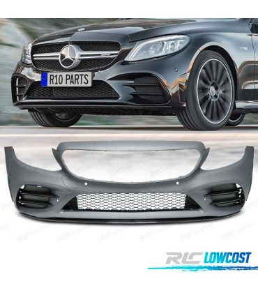 PARE-CHOCS FRONTAL MERCEDES CLASSE C W205 18-21 LOOK AMG PDC