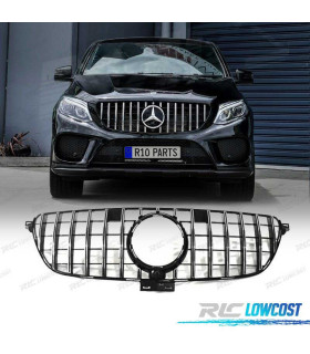 CALANDRE MERCEDES CLASSE GLE COUPÉ C292 15-19 LOOK GT-R NOIR CHROMÉ CAMERA