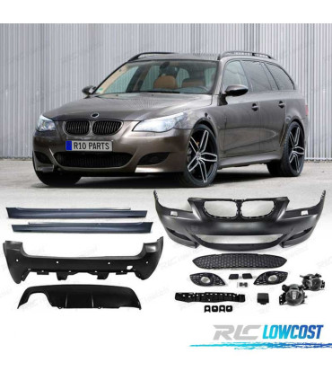 KIT CARROSSERIE BMW E61 TOURING 03-07 LOOK M5 ANTIBROUILLARD + LAVE PHARES