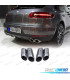 EMBOUTS D'ÉCHAPPEMENTS PORSCHE MACAN 18- LOOK S SILVER MATE