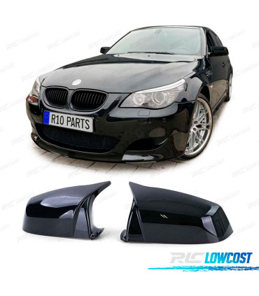 COQUES RÉTROVISEURS BMW E60 E61 07-10 LOOK M NOIR BRILLANT
